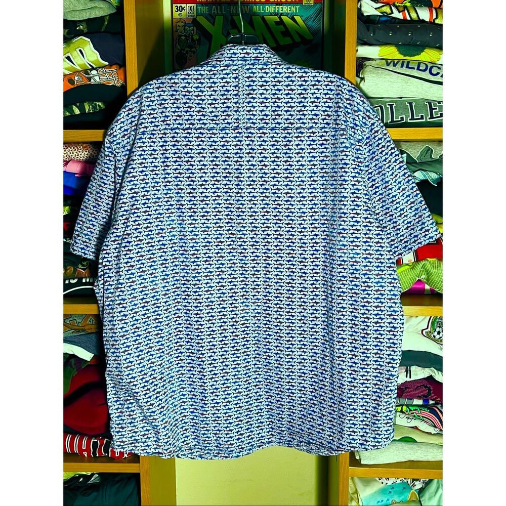 Johnston & Murphy Men’s Shark Short Sleeve Button Down Shirt XL - Picture 4 of 6